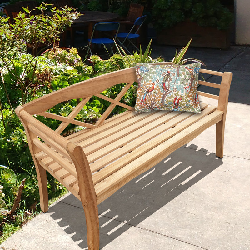 Banc de patio et de jardin en bois de teck Nickos
