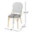 Chaises d'extérieur pour 2 personnes, gris et finition, aluminium, style français, bistro de jardin et utilisation de 2, rouille pour
