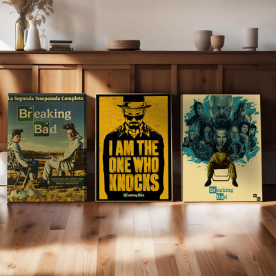 Ensemble de 3 affiches encadrées Breaking Bad - Reproductions de scènes et de personnages emblématiques pour la décoration de votre maison, salon, chambre ou bureau - Affiches de haute qualité pour les fans et les collectionneurs