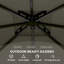 Elegant Double Roof Patio Gazebo,Outdoor Gazebo With Curtains,Church Windows