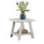 Table de bout contemporaine en blanc avec tablette de rangement supplémentaire blanche et option incluse-1983061925-1983061946
