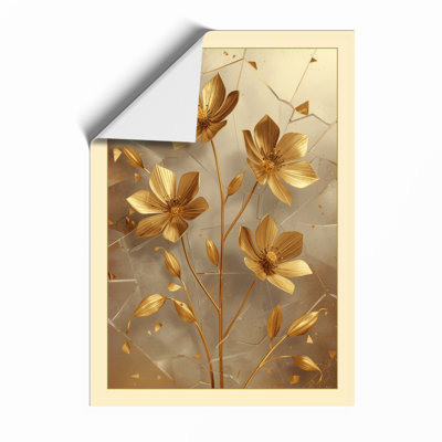 Golden Starflowers Botanical - Framed Print