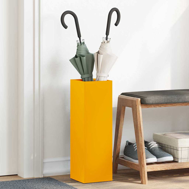 Metro Lane Steel Storage Tub & Tote, Mustard