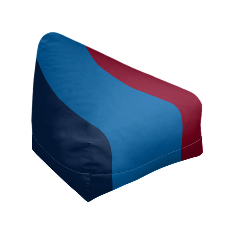 Classic Bean Bag, 42" H x 38" W x 31" D, Polar Night Blue/Aviator Blue/Red