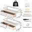 Ensemble de 2 tablettes flottantes avec tiroirs - Rangement mural, blanc-1078339924