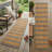 8' Runner Brown and Tan Striped Washable Non Skid Indoor Outdoor Runner Rug