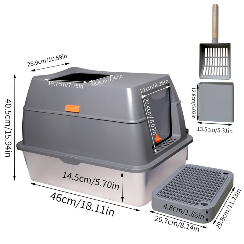 Orbisonia Litter Box Enclosure with Scoop