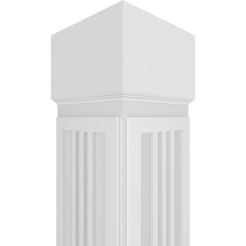 Colonne carrée de style mission San Miguel Craftsman, H 120 po x l 7,625 po x P 7,625 po