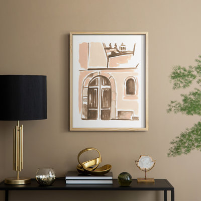 Blush Architecture Study V, reproduction encadrée - bois massif