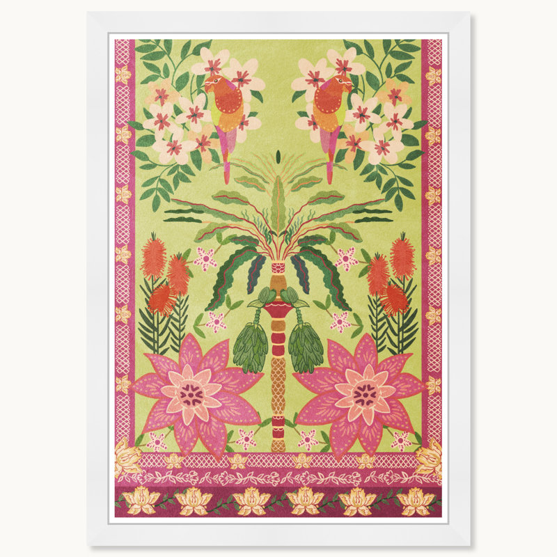 Tapisserie Jungle II, Cadre blanc