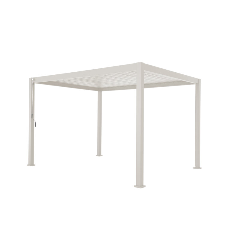 Injum 6m x 8m Aluminum Pergola, White, 250cm H x 300cm W x 300cm D