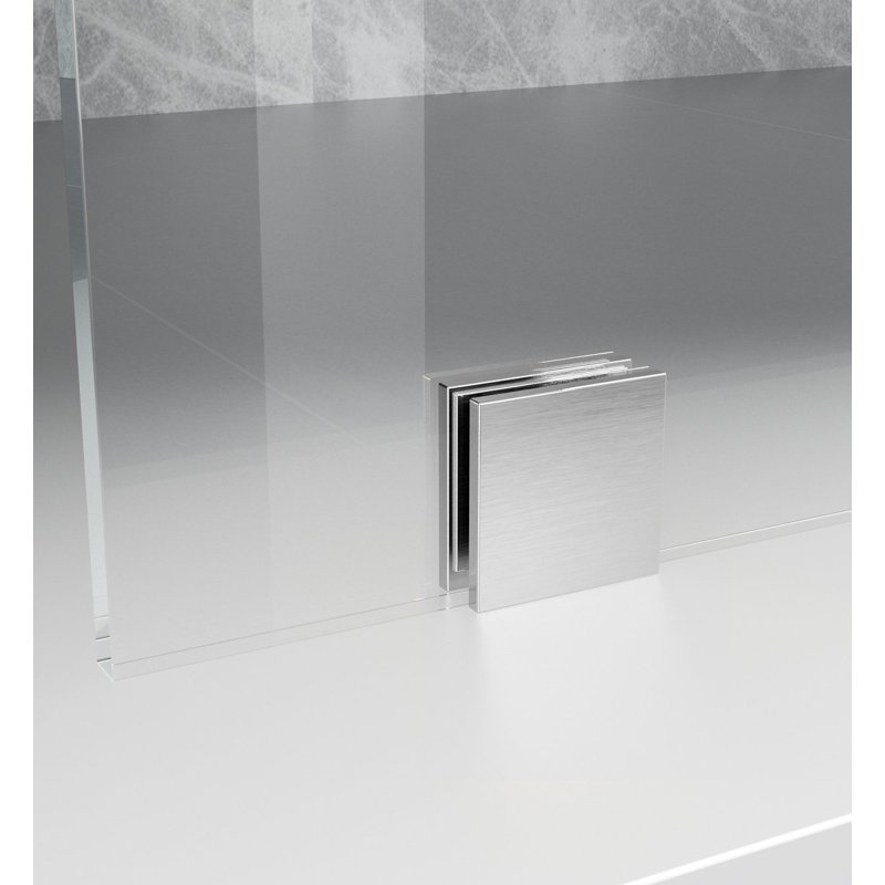 78" H Framed Shower Door, Nickel