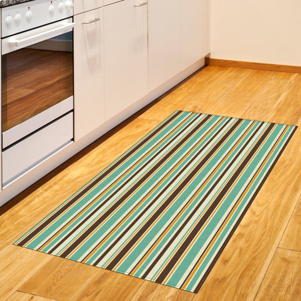 East Urban Home Striped High Density Long Fiber Poly Threads Decorative ...