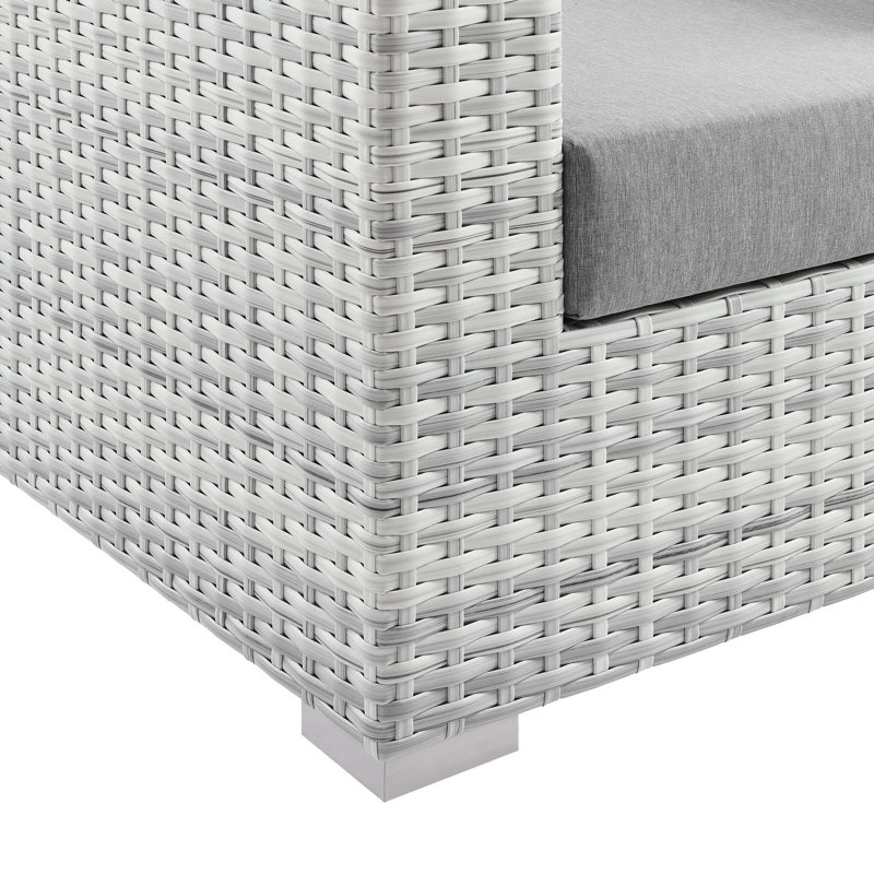 Convene Outdoor Patio Left-Arm Loveseat, Left Hand Facing, Gray