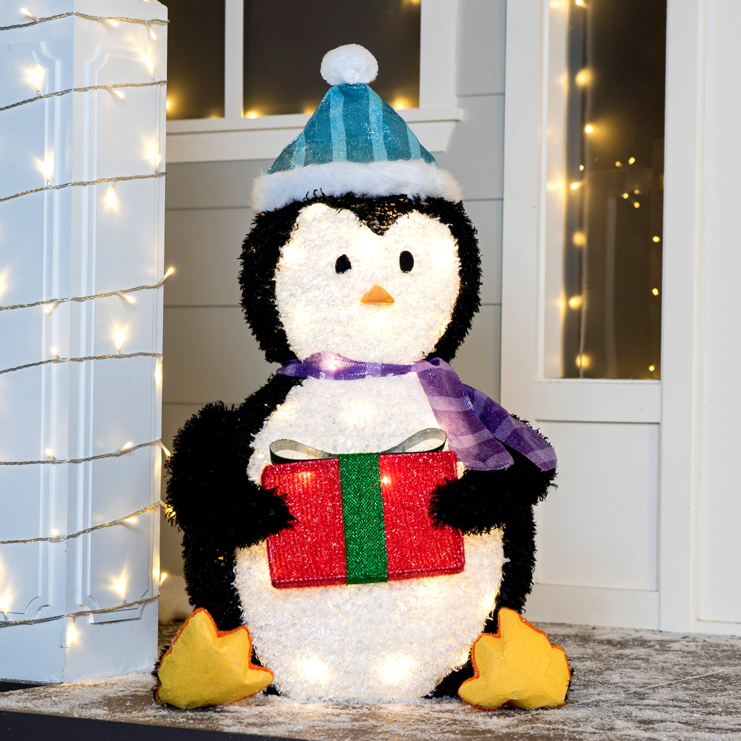 Penguin Christmas Decorations, Indoor Outdoor Christmas Decorations, 30  Inch Pop Up Lighted Penguin,Collapsible Christmas Decorations Outdoor Yard  Holiday Decor 