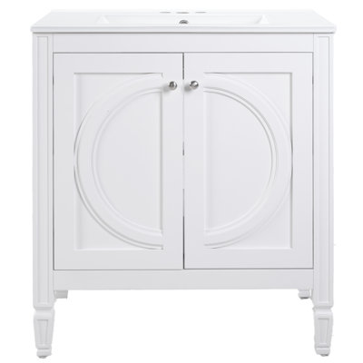 Meuble-lavabo blanc 30 po sans assemblage
