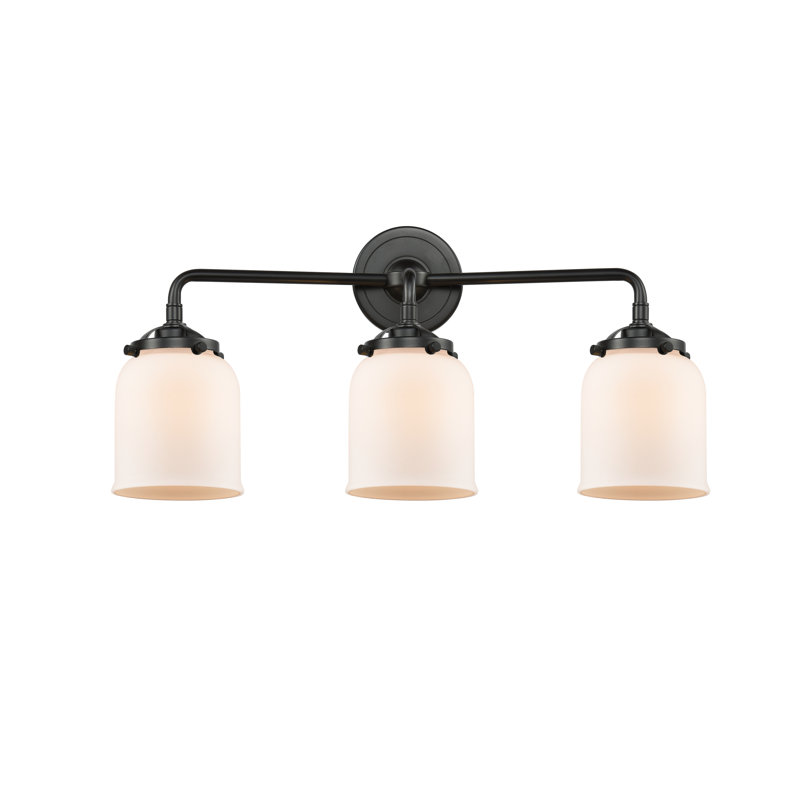 Éclairage pour salle de bain 2 lumières Bonomo, Boîtier blanc mat, DEL, Bronze huilé