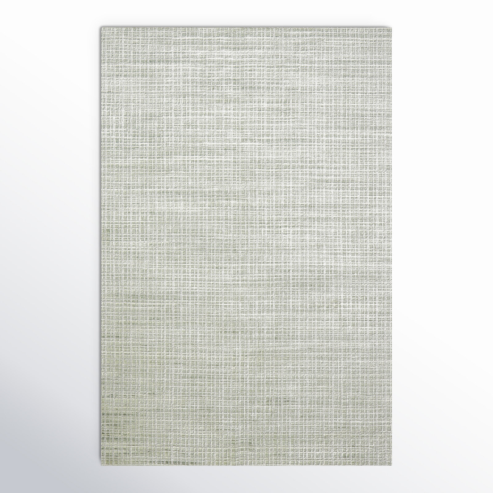 Hannon Green Hand-Woven Geometric Rug, Rectangle 2' x 3'