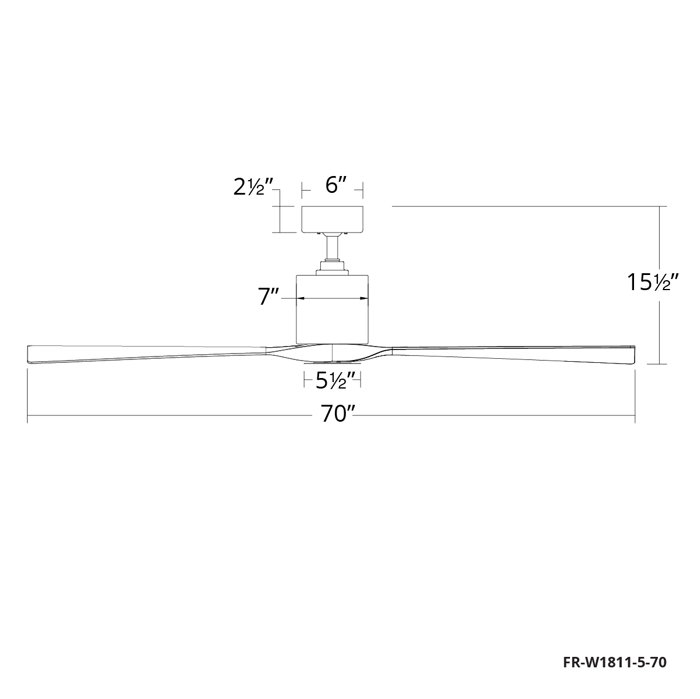 70" Aviator 5 - Blade Outdoor / Indoor Smart Ceiling Fan with Bluetooth Remote Control Included, Works With Alexa and iOS or Android App