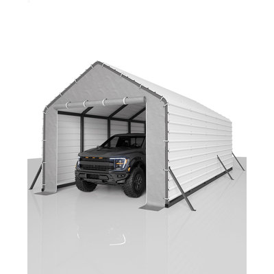 All-Weather Enclosed Metal Carport – 12'x24'x9'