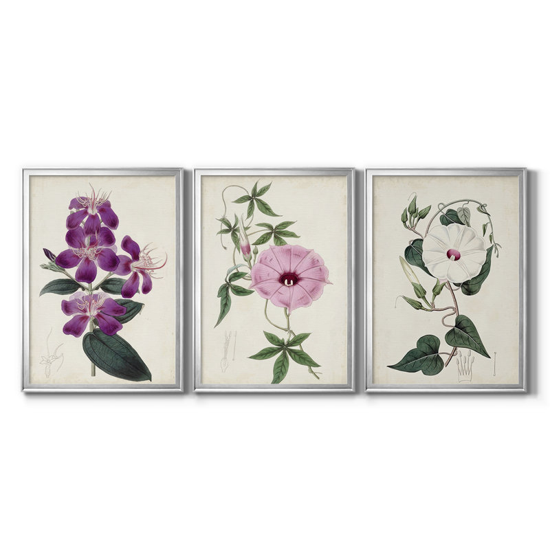 Garden Gems IV - Toile tendue avec châssis sur mesure - 3 pièces, H 21 po x l 30 po