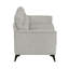 Causeuse Teli, microfibre brun clair brun clair, pieds en métal noir, 57 po-119043995