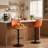Brinitta Modern Swivel Adjustable Height Bar Stools, Leather Barstools Kitchen Island Counter Stool-1699460764