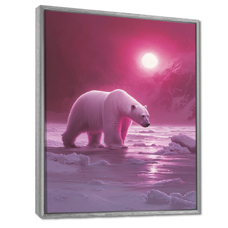 Eccleshall - animaux, art mural sur toile, Argent argent, Impression encadrée flottante, H 32 po x l 16 po