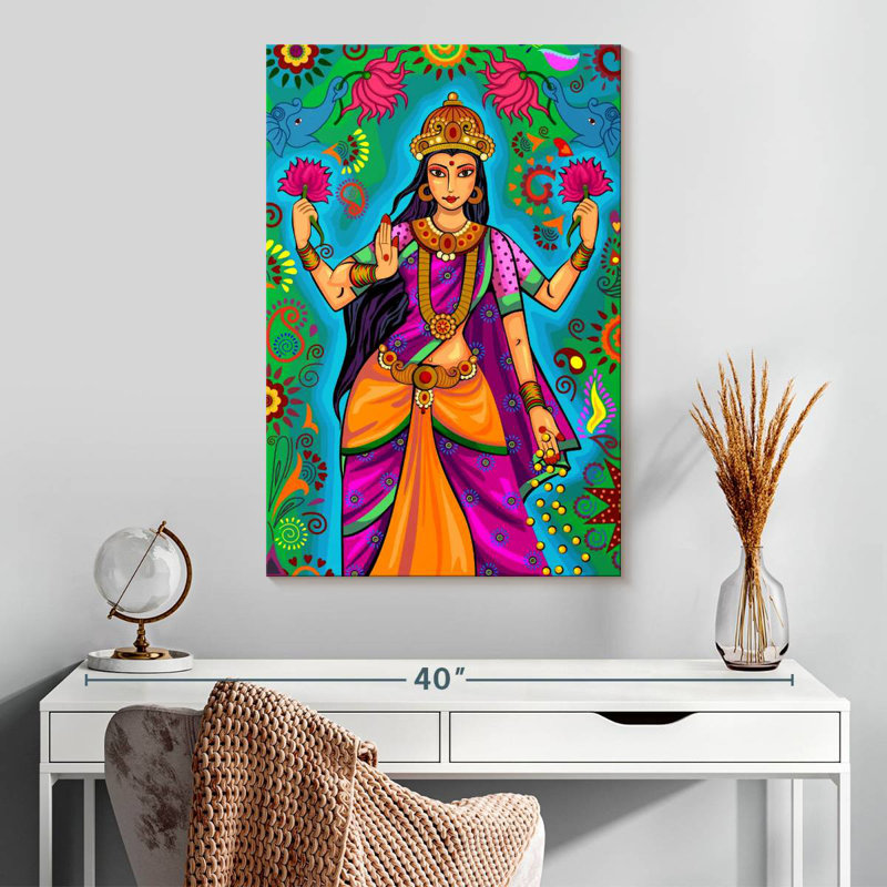 Adella Indian Goddess Lakshmi, 30" H x 20" W