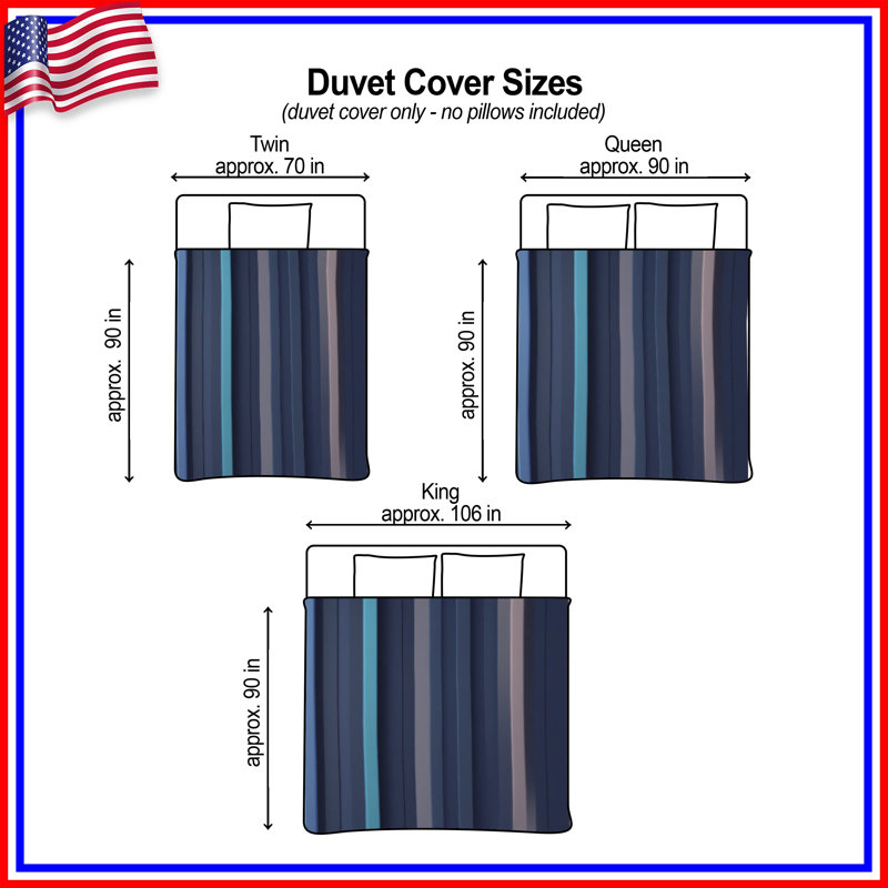 Housses de couette à rayures verticales, Grand lit