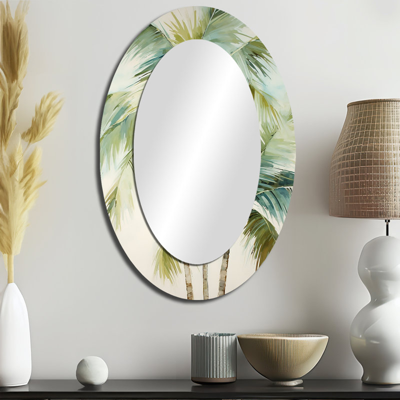 Miroir mural Green Minimalims Palm Trees I - Tropical, 36 po x 24 po