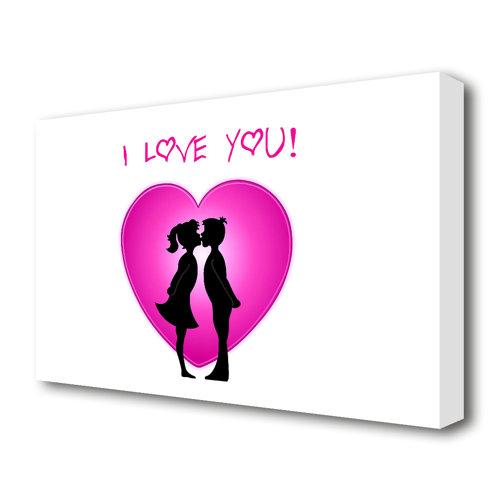 East Urban Home I Love You 3 Modern - Wrapped Canvas Print | Wayfair.co.uk