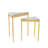 S/2 Triangular Nesting Tables-Gold Leaf