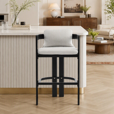 Tabouret de comptoir, chaise de bar, ensemble de siège d'extérieur en aluminium Pula