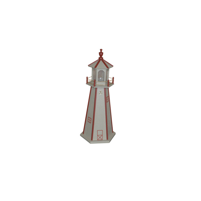 Statue de jardin Baldric, H 29 po x l 13 po x P 13 po, Argile / rouge