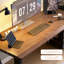 Bureau rectangulaire en bois massif noir-1429657123
