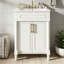 Meuble-lavabo 24 po avec lavabo intégré en céramique, meuble-lavabo à 2 portes et meuble-lavabo simple pour petite et moyenne salle de bain-115898613