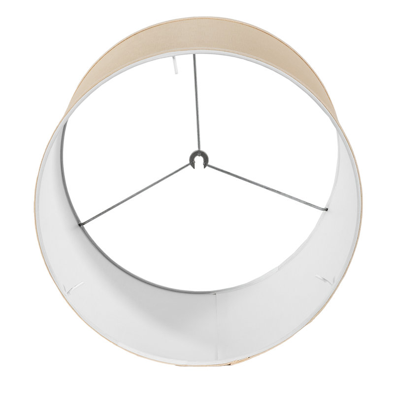 Lamp Shade, Beige, 11" H x 14" W x 14" D