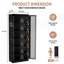 Armoire de cuisine en métal avec 5 tablettes réglables, armoire autoportante