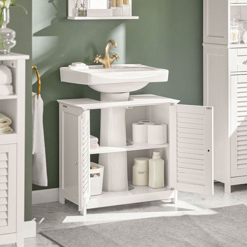 Lyonsdale 57cm Free-standing Single Bathroom Vanity Base, White