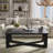 Ashai Wood Coffee Table Teapoy with Crossed Legs-96694188