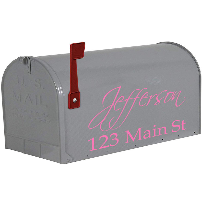 Housse de boîte aux lettres personnalisée autocollant, Rose, Oui