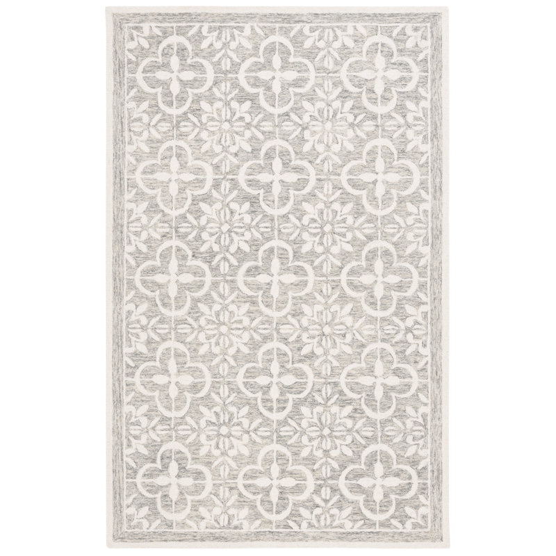 Lauren Ralph Lauren Hand Tufted Wool & Cotton Damask Rug, Rectangle 4' x 6'