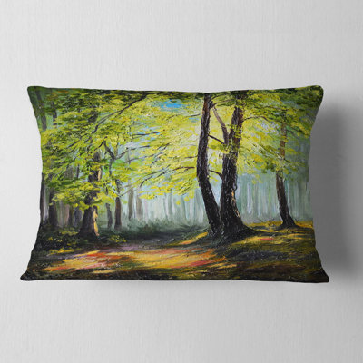 Landscape Geometric Reversible Throw Pillow