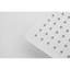 Pommeau de douche de salle de bain en acier inoxydable 304 avec buses autonettoyantes - Jet pluie intense, blanc, 8 x 8, 1,1 kg avec système autonettoyant.