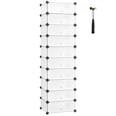 20 Pair Stackable Shoe Storage Box (Set of 10)