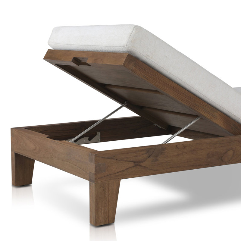 Verona Outdoor Teak Chaise Lounge
