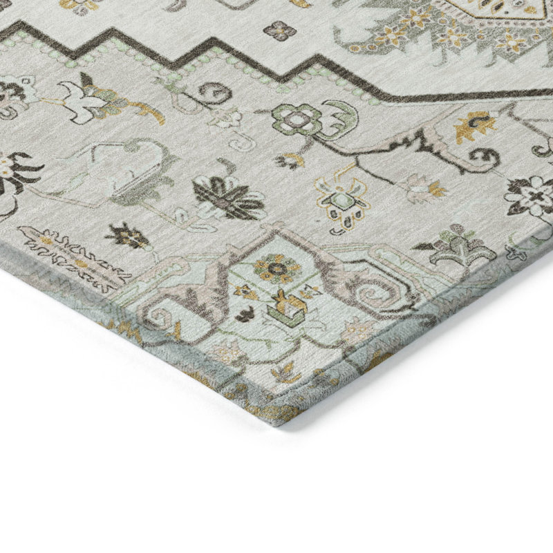 Machine Washable Indoor/Outdoor Chayden ACN1036 Rug, Rectangle 1'8" x 2'6"
