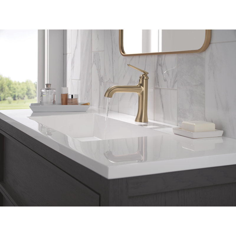 Single Handle Bathroom Faucet, Lumicoat Champagne Bronze