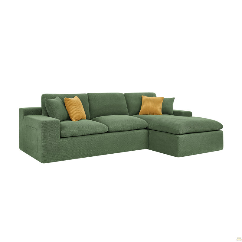 Coffee-Bean Like Upholstered Full Compressed Sectional